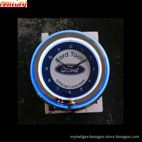 wholesale china factory price 19inch custom chromed neon wall clock
